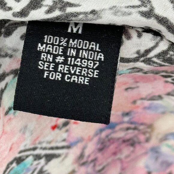 Tolani Collection Floral Print Tunic Top Size Medium Modal Boho Womens Blouse - Picture 5 of 10